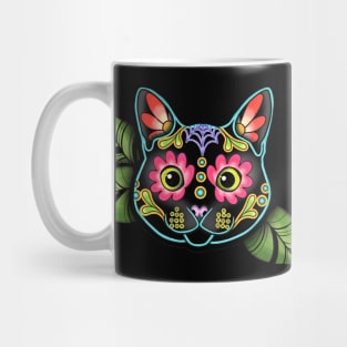 Black Cat - Day of the Dead Sugar Skull Kitty Mug